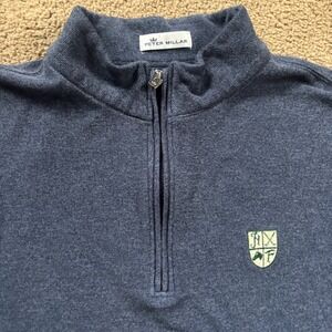 Peter Millar Quarter Zip Men's Large Navy Golf Casual Athletic
